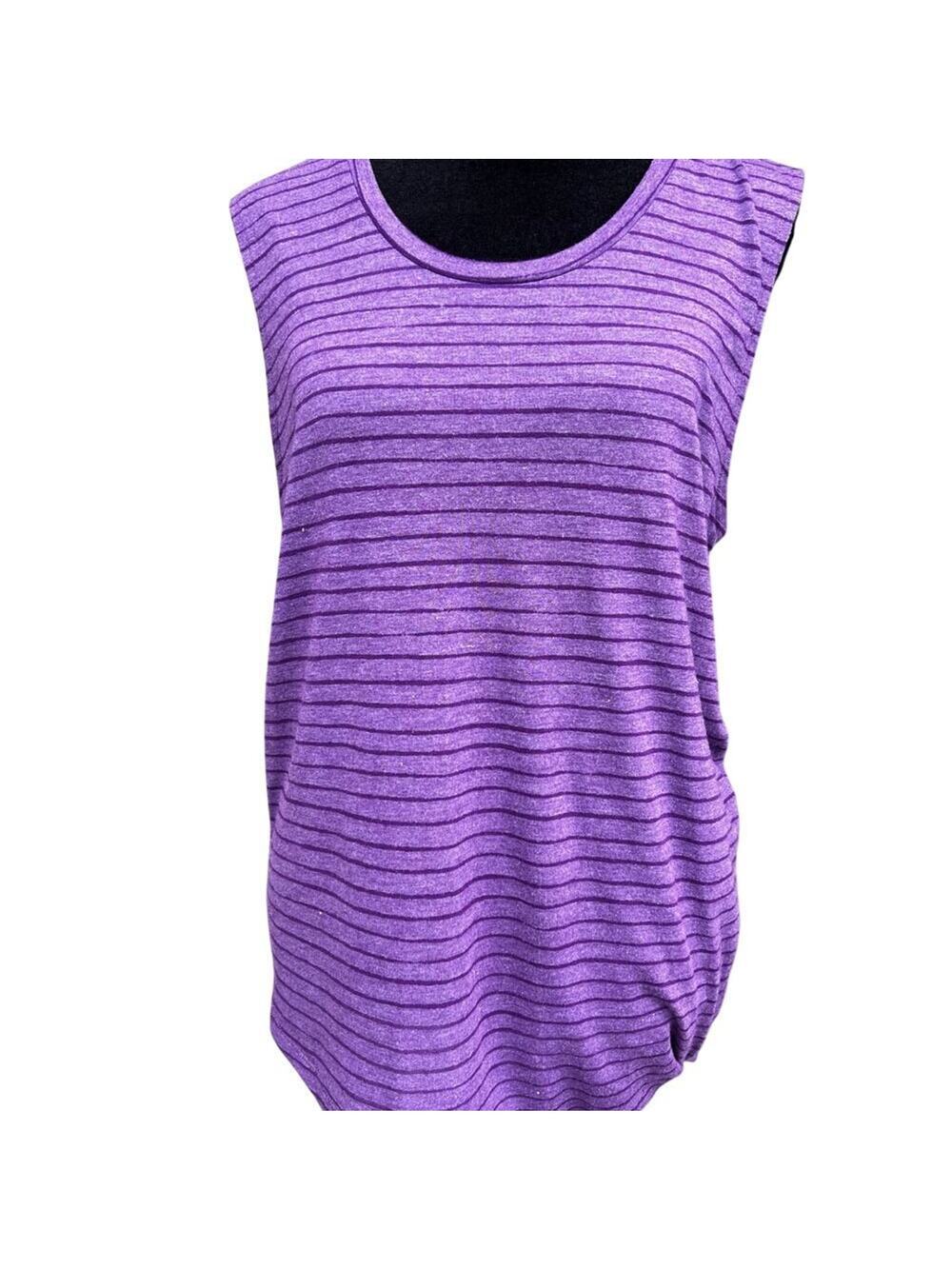 Nike DRI-FIT, Loose Fit Lavender Stripe Sleeveless Tank Top, Women's size S-M - Picture 1 of 5